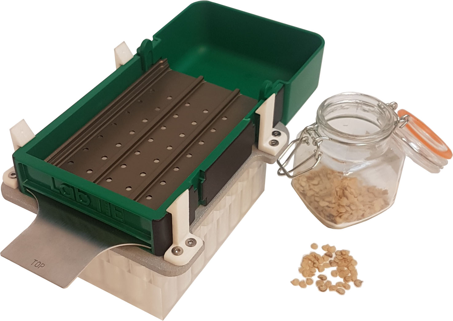 48-tube seed dispenser mesh plate